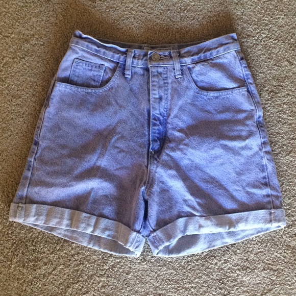 lilac high waisted shorts